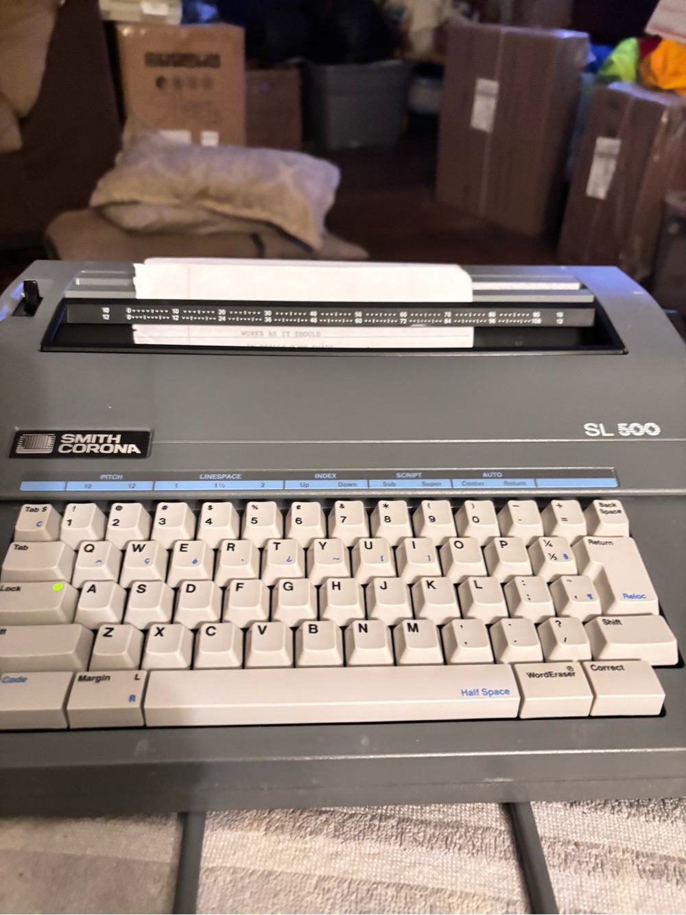 Vintage Smith Corona
SL500 Word Processor
Electric Typewriter with 2 cartridge